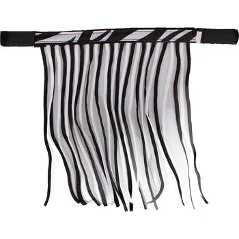 Koňská maska proti hmyzu Q-essentials Třásně proti mouchám Q-essentials, zebra SHETTY
