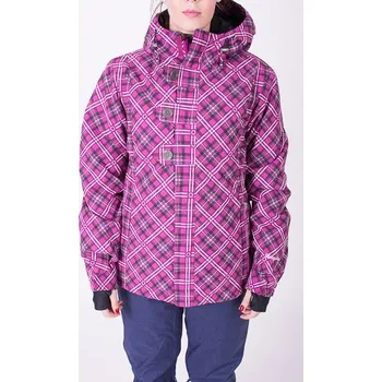 betty rides Dámská street zimní bunda lucky plaid private parka ruby plaid