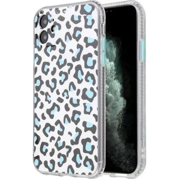 Pouzdro na mobilní telefon Kryt s leopardím vzorem pro iPhone 11 Pro Max - modrý