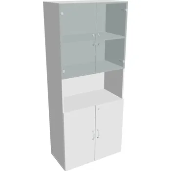 Kancelářský vozík HOBIS kancelářská policová skříň - DZ 5 80 07, zámek Huwill, bílá + doprava zdarma