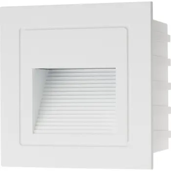 Venkovní osvětlení Arelux GS02NWIP65 MWH Xghost, bílé venkovní zápustné svítidlo do stěny, 2W LED 4000K, 8,5x8,5cm, IP65