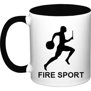Hrnek malý barevný s potiskem Fire sport hrnek