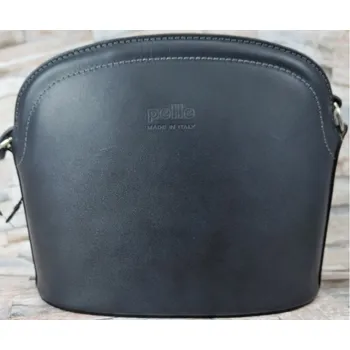 Vere Pelle Kožená dámská crossbody kabelka VERA PELLE Maritanna šedá Barva: Šedá