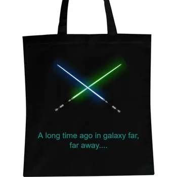 Nákupní taška Nákupní taška unisex s potiskem Nákupní taška z galaxie far, far away...světelné meče