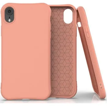 Matný bytelný kryt z měkkého plastu pro iPhone XR - oranžový