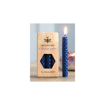 Svíčka Svíčky modré Blessed Bee - Peace