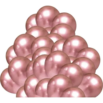 Balónek Balónky chromové růžovo-zlaté 50 ks 30 cm balonky.cz b81043