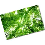 Deska na krájení skleněná Zelený les