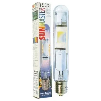 Žárovka SunMaster COOL 400W MH, výbojka (Metalhalidová výbojka Sunmaster Cool 400W MH je určena pro fázi růstu. Životnost 15.000 hodin, výkon 30.000 lumenů.)