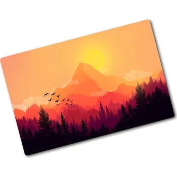 Kuchyňské prkénko Kuchyňská deska skleněná Horské panorama