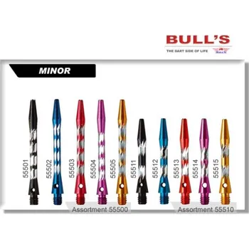 Příslušenství pro šipky Násadky Minor Bull´s krátké červené 55513