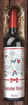 Víno Bohemia Gifts & Cosmetics Merlot Kouzelné Vánoce 0,75 l