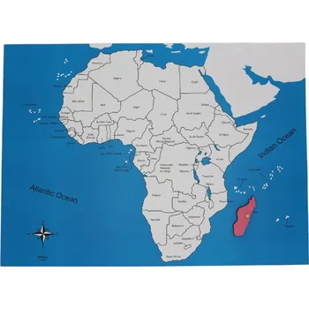 Moyo Montessori Kontrolní mapa Afrika nová s popisky