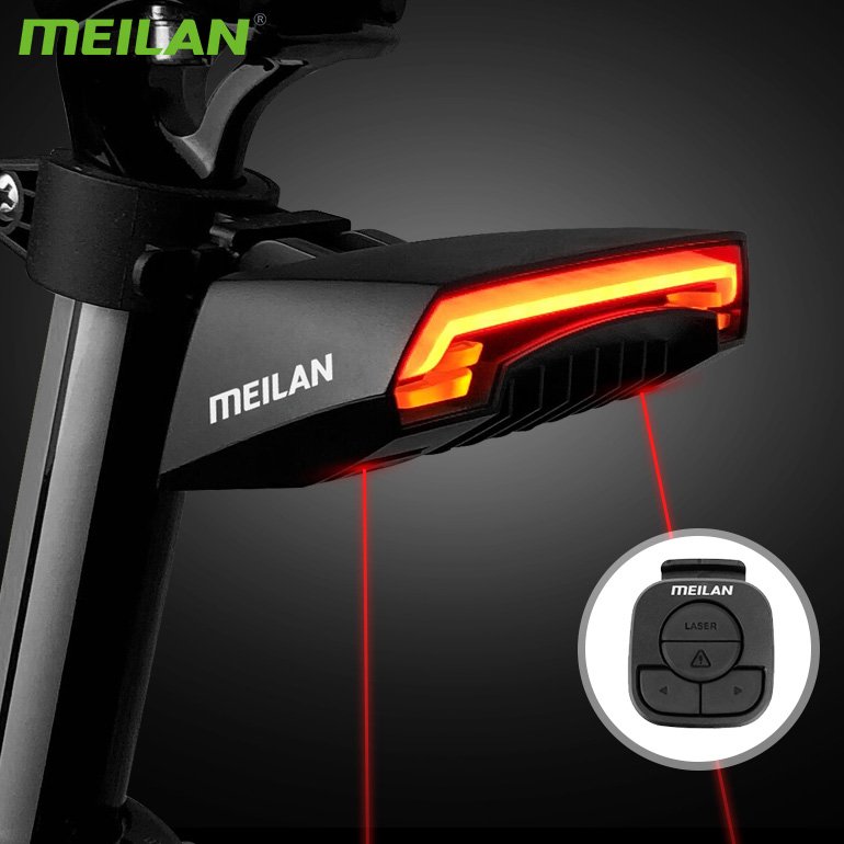 Meilan X5 světlo s blinkry zadní černé