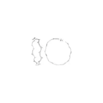 Náušnice Náušnice stříbrné rhodium Kruhy velké Trnová koruna část osázená bílými zirkony