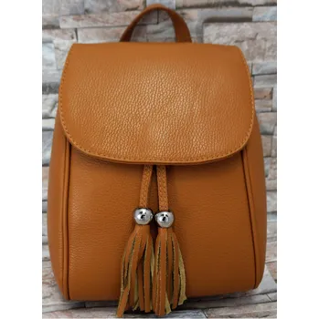 Městský batoh Vere Pelle Dámský kožený batoh LEO VERA PELLE rezavý Barva: Rezavá