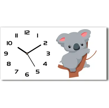 Hodiny Skleněné hodiny na stěnu Koala na stromě