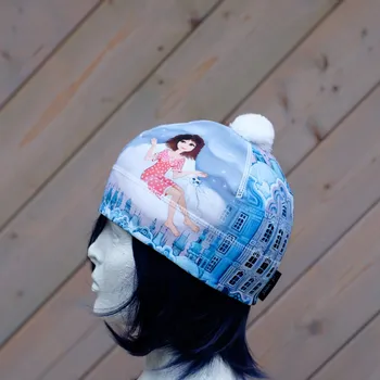 Čepice Čepice s bambulí - Andělka co miluje puntíky M