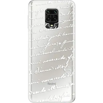Pouzdro na mobilní telefon Odolné silikonové pouzdro iSaprio - Handwriting 01 - white - Xiaomi Redmi Note 9 Pro / Note 9S