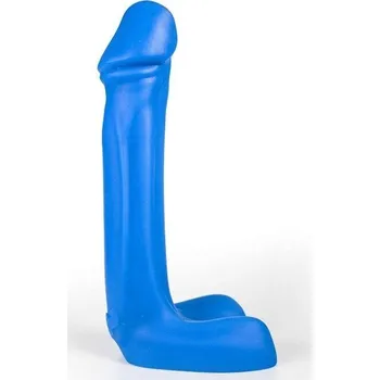 Dildo Bulder Skaft Blue, silikonové dildo 29 x 4,7–6,6 cm