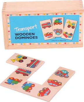 Domino Bigjigs Toys Dřevěné domino dopravní prostředky