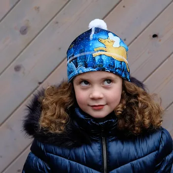 Čepice Čepice s bambulí - Zlaté prasátko velikost S