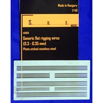 Plastikový model S.B.S model 1/48 Generic flat rigging wires 0,3-0,35mm (PE)