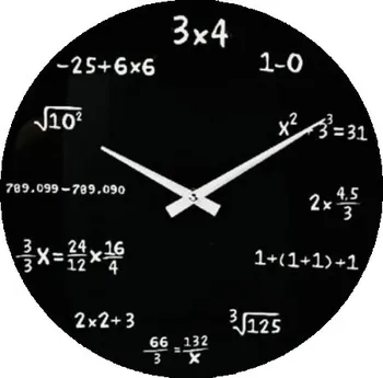 Hodiny OOTB DS16289233 matematické hodiny černé