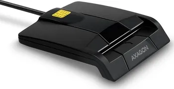 Čtečka magnetické karty Axagon CRE-SM3, USB externí FlatReader čtečka kontaktních karet Smart card (eObčanka)