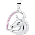 Olivie Stříbrný přívěsek JEDNOROŽEC V SRDCI 4575 Ag 925; ≤2 g.