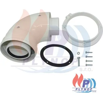 Kouřovod Přírubové koleno 60/100-90° - pro vodorovný odtah kotle ENBRA CD - 27086LA