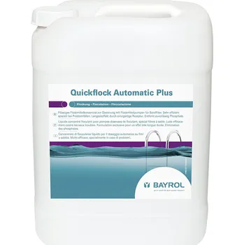 Bazénová chemie BAYROL Quickflock Automatic Plus 20 l - speciální tekutý koagulant (vločkovač), čiří bazénovou vodu