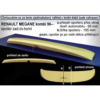Auto-moto Spoiler zadních dveří horní, RENAULT Megane, 96-02 (79.343)