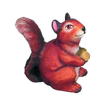 Vánoce Ornatis Veverka s oříškem Provedení: Přírodní bez malování, Velikost stojících figur dospělých postav: 6 cm Dřevěná vyřezávaná socha Veverky s oříškem