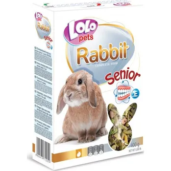 Krmivo pro hlodavce LOLOPets LOLO SENIOR kompl. krmivo pro starší králíky 400g krabička