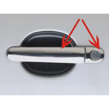 Auto-moto Kryty na kliky nerez plné, Škoda Superb I, 2002 - 2008, ušlechtilá ocel (54.173 01 00)