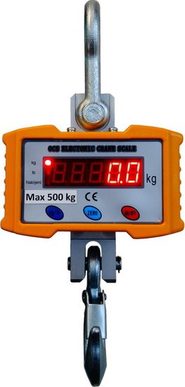 Závěsná váha LESAK ZEV-500, 500kg/200g (Závěsná/jeřábová váha se svítícím LED displejem)