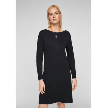 Dámské šaty s.Oliver dámské úpletové šaty s lodičkovým výstřihem tmavě modré Velikost: 32