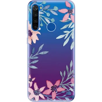 Pouzdro na mobilní telefon Odolné silikonové pouzdro iSaprio - Leaves and Flowers - Xiaomi Redmi Note 8T