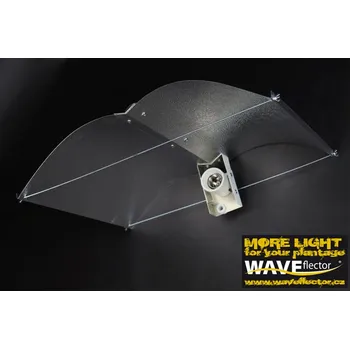 Stínidlo Stínidlo WAVEFLECTOR XXL, komplet (Velký Waveflector XXL, kompletní stínidlo pro MH a HPS výbojky 400-1000W. Perforovaný hliník, vyvážená distribuce světla, skvělý poměr výkon/cena na 2m2.)