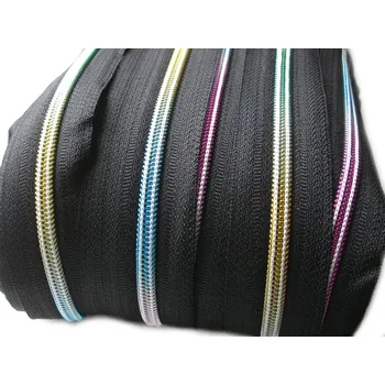 Duhový zip spirálový šíře No 5 metráž, barva Duhovaná