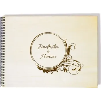 Fotoalbum Svatební fotoalbum zdobný kruh - A4 - 20 listů + doprava zdarma