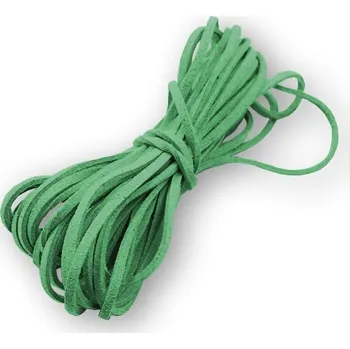 Řetízek Semišová šňůrka tmavě zelená - 2,5 mm, délka 100 cm