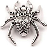 Přívěsek pavouk 25x28 mm, barva platina