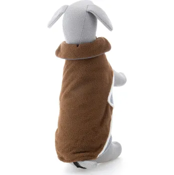 Obleček pro psa Vsepropejska Briana fleecová mikina pro psa Barva: Hnědá, Délka zad (cm): 26, Obvod hrudníku: 36 - 40 cm