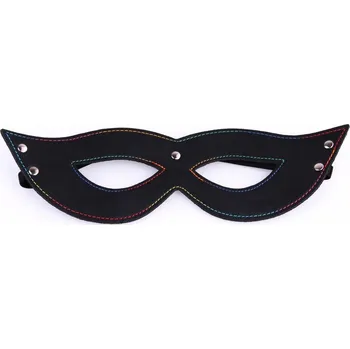 Erotická maska Černá maska z umělé kůže