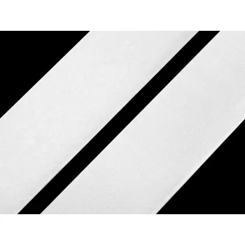 Suchý zip háček + plyš samolepicí šíře 50 mm bílý, černý, barva Bílá