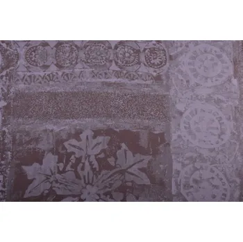 Podšívka polyesterová hnědá se vzorem sněhové vločky PD105