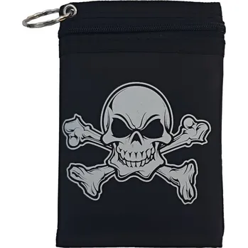 Peněženka WILD | Látková peněženka černá s potiskem lebky | allBAGS.cz