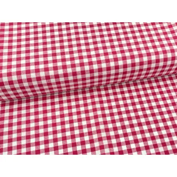 Mirtex Plátno KANAFAS 140/K38 Malinová kostka 10mm šíře 150cm Ceník: METRÁŽ: od 1 metrů